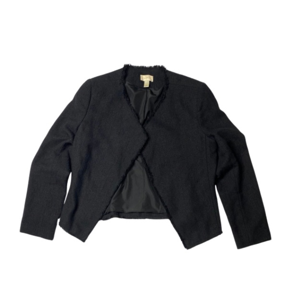 Ann Taylor Black Tweed Blazer Size 12